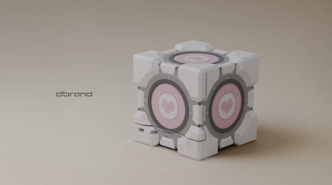 dbrand превращает Steam Machine в легендарный Companion Cube из Portal: limited edition 2026!