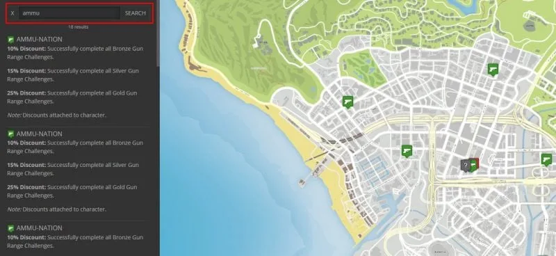 Карты GTA 5 со всеми обозначениями