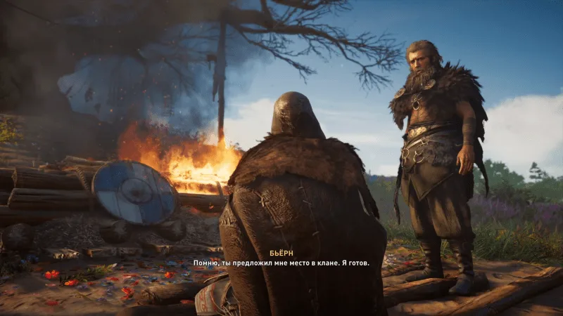 Assassin’s Creed: Valhalla – Эйвор и берсерк у погребального костра