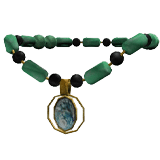 Jade Necklace with Shell Pendant
