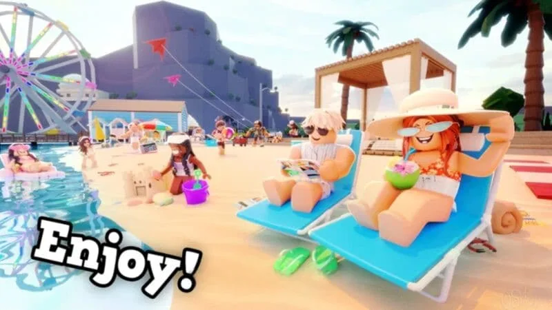Заставка в игре Роблокс Welcome to Bloxburg