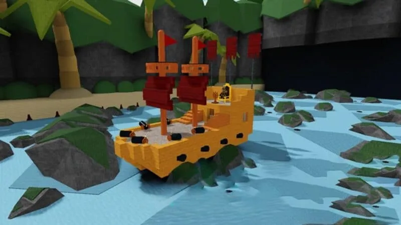 Заставка в игре Роблокс Build A Boat For Treasure