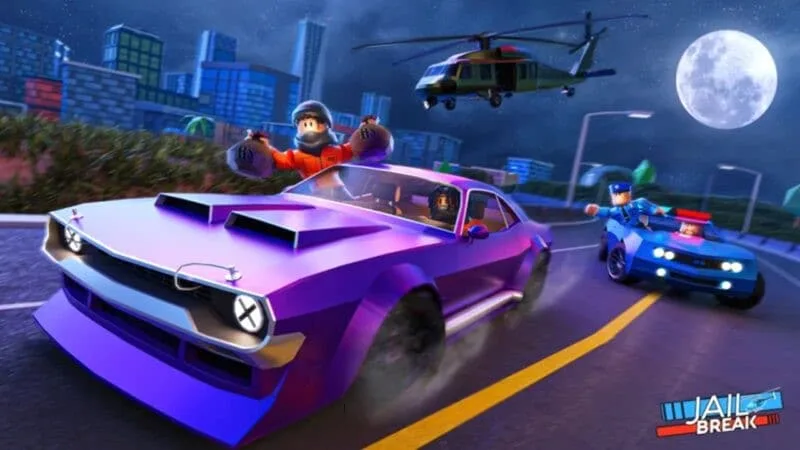 Заставка в игре Роблокс Jailbreak