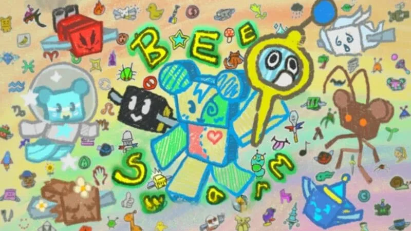 Заставка в игре Роблокс Bee Swarm Simulator