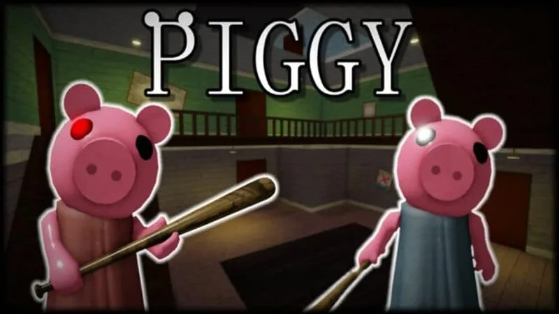 Заставка в игре Роблокс Piggy