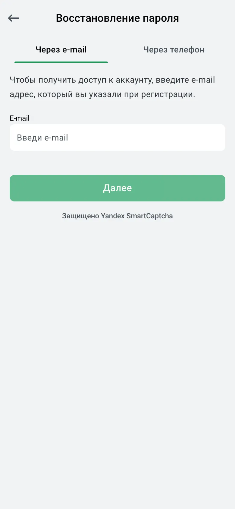 Восстановление пароля в Леоне: через e-mail или через телефон